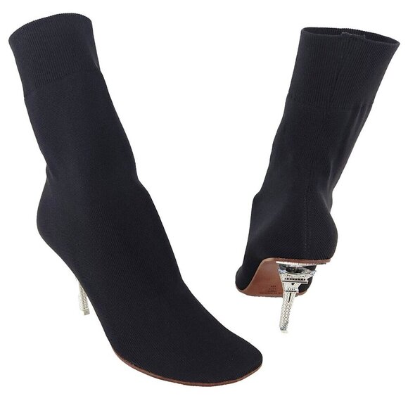 Vetements Eiffel Tower Sock Boots 39 US 8.5 Womens Black ASIS - Picture 3 of 13